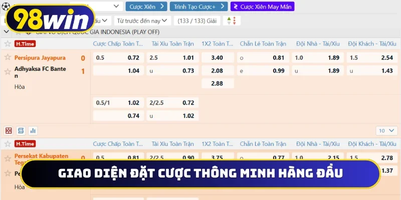 Giao diện đặt cược thông minh hàng đầu
